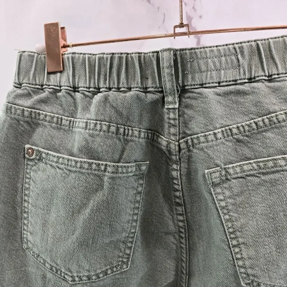 Anthropologie Shorts Womens Small Green High Rise Denim Jeans Pilcro
